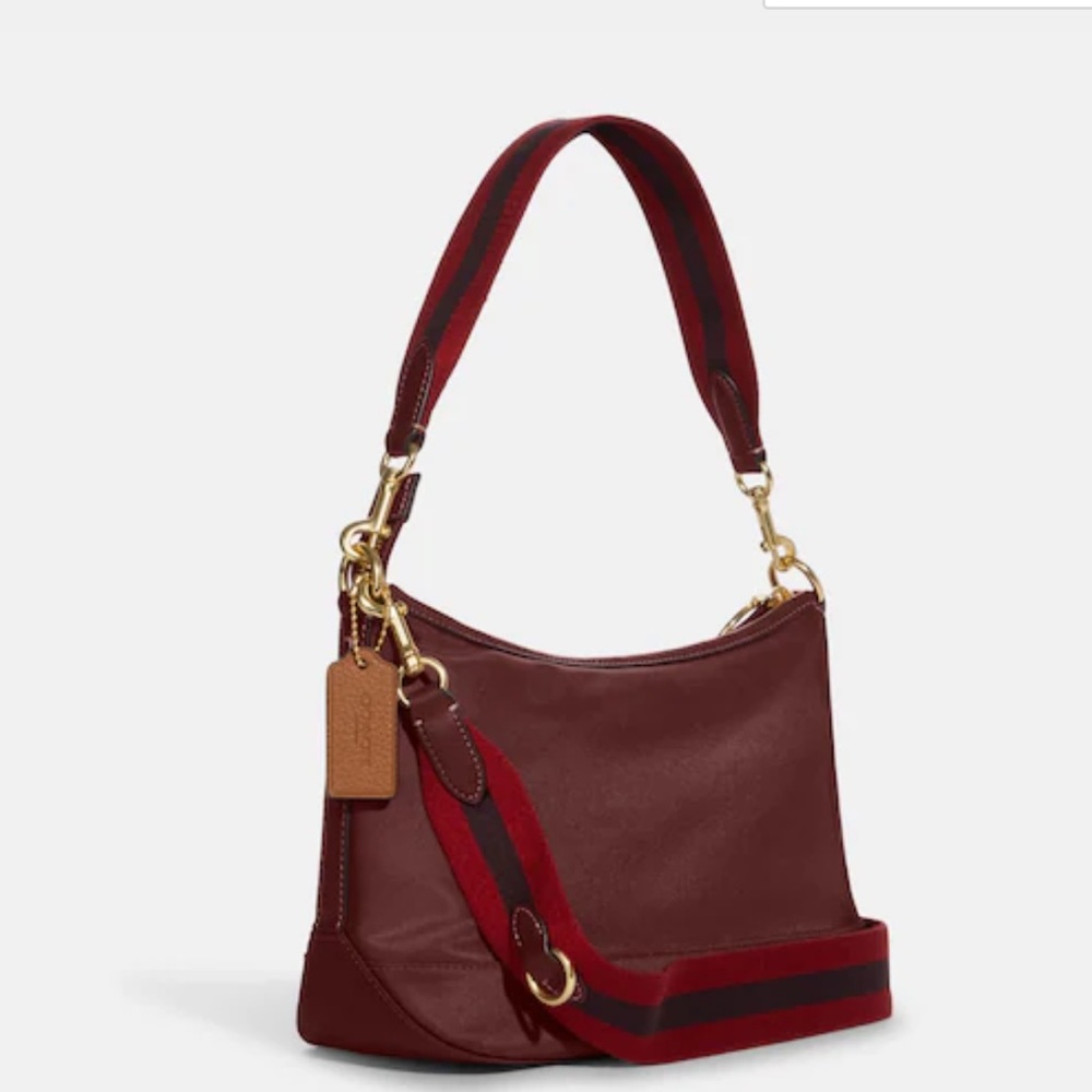 Coach Ellis Shoulder Bag Crossbody Bag Eine Maroon Color - Picture 2 of 4